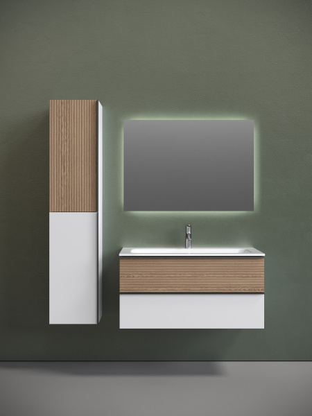 Тумба под раковину Sancos  Delta DL100W дуб светлый